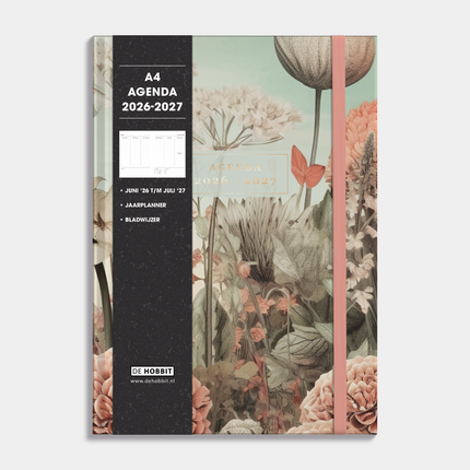 De Hobbit Agenda 2026-2027 A4 Wilde bloemen