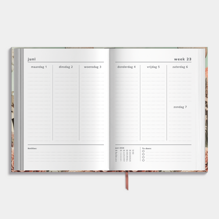 De Hobbit Agenda 2026-2027 A4 Wilde bloemen