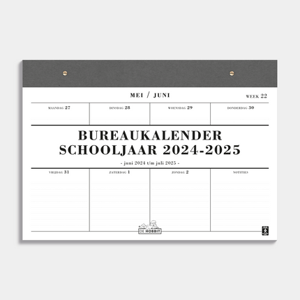De Hobbit Bureaukalender Schooljaar 2024 - 2025