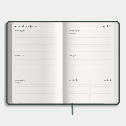 De Hobbit Deluxe Pocket Agenda 2026 Donkergroen