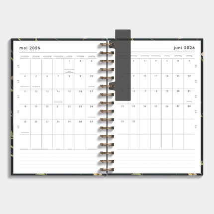 De Hobbit Docentenagenda 2026-2027 A5 Aquarel Wilde Bloemetjes