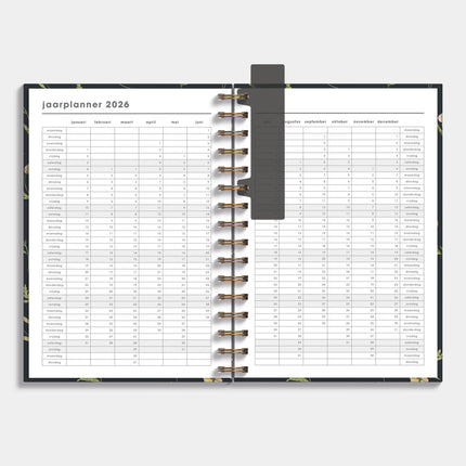 De Hobbit Docentenagenda 2026-2027 A5 Aquarel Wilde Bloemetjes