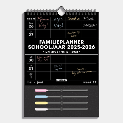 De Hobbit Familieplanner Schooljaar 2025 - 2026 A4