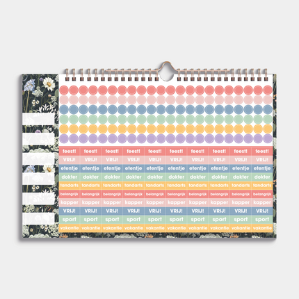 De Hobbit Gezinsplanner 2026-2027 A4+ Weidebloemen