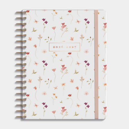 De Hobbit Lerarenagenda Basisonderwijs 2026-2027 ±A4 Aquarel Bloemetjes