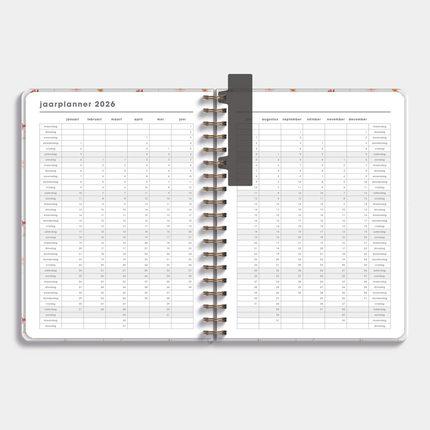 De Hobbit Lerarenagenda Basisonderwijs 2026-2027 ±A4 Aquarel Bloemetjes