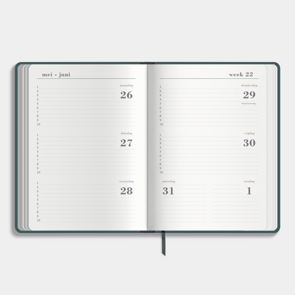 De Hobbit Luxe A5 Agenda 2025-2026 Suede Look