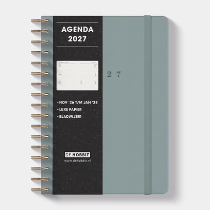 De Hobbit Luxe A5 Ringband Agenda 2027 Grijs