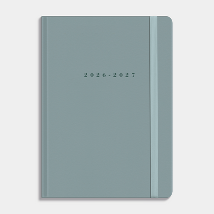 De Hobbit Luxe Schoolagenda 2026-2027 A5 Suedelook Grijsblauw