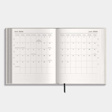 De Hobbit Luxe Weekplanner 2026-2027 A5+ Linnen
