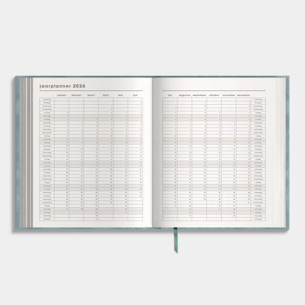 De Hobbit Luxe weekplanner 2026-2027 A5+ met suède-look