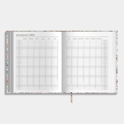 De Hobbit Luxe Weekplanner 2026-2027 A5+ Pastel Bloemetjes