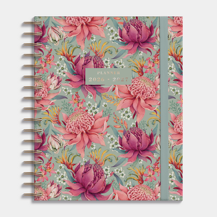 De Hobbit Luxe Weekplanner 2026-2027 A5+ Tropische Bloemen