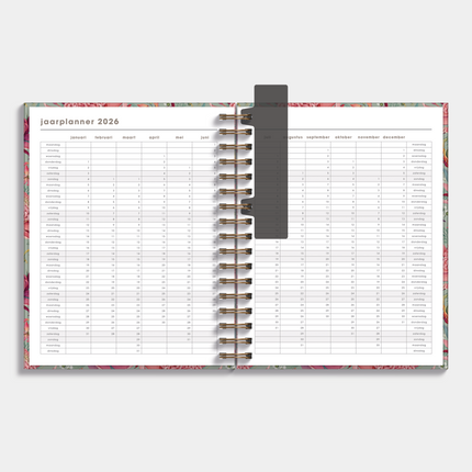 De Hobbit Luxe Weekplanner 2026-2027 A5+ Tropische Bloemen