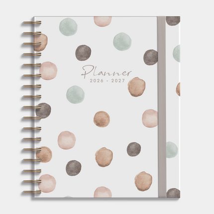 De Hobbit Luxe Weekplanner 2026-2027 A5+ Waterverf Stippen