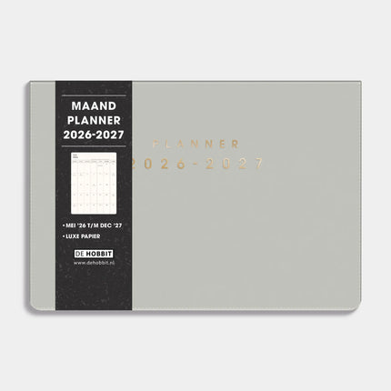 De Hobbit Maandplanner 2026-2027 A5 gewassen kraftpapier