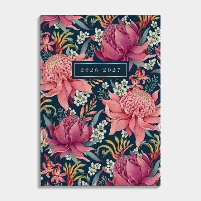 De Hobbit Mini Agenda 2026-2027 A7 Tropische Bloemen