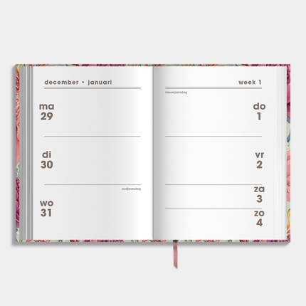 De Hobbit Mini Agenda 2026 Tropische Bloemen