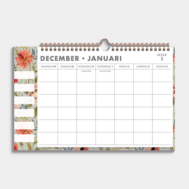De Hobbit Omslag Familieplanner 2026 Vintage Rozen