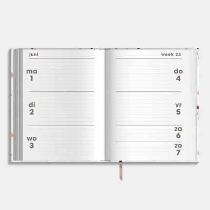 De Hobbit Pocket Agenda 2026-2027 A6 Aquarel Bloemetjes