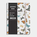 Agenda De Poche 2026 – 9x14 Cm, 1 Semaine Par Page, Motif Papillons, élastique Et Pochette Intérieure - 10