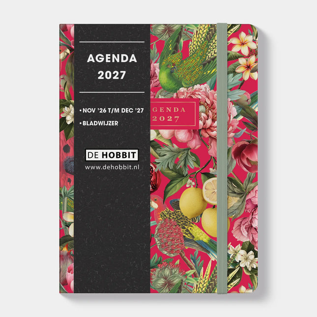 De Hobbit Soft Pocket Agenda 2027 Rood Botanisch