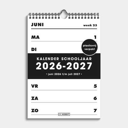 De Hobbit Weekkalender Schooljaar 2026-2027 A4 Basic