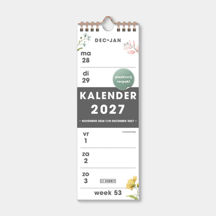 De Hobbit Weekkalender Smal 2027 Droogbloemen