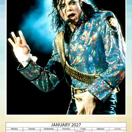 Dream Michael Jackson Kalender 2027 A3