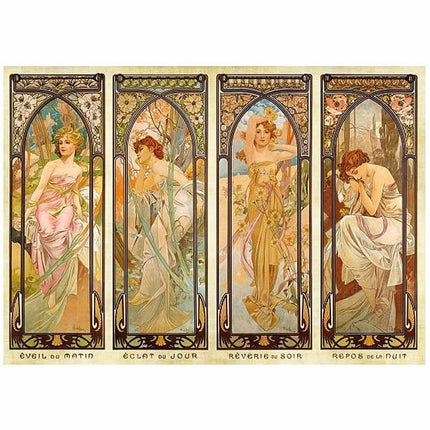Dtoys Alphonse Mucha Puzzel 1000 Stukjes De delen van de Dag