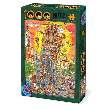 Dtoys Toren van Pisa Cartoon  Puzzel 1000 Stukjes