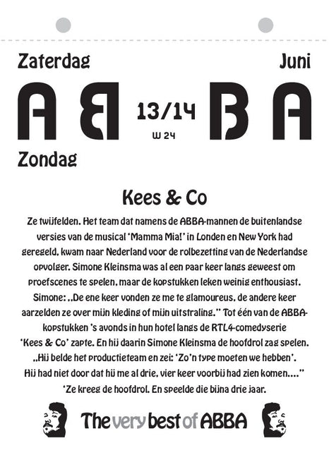 Edicola ABBA scheurkalender 2026