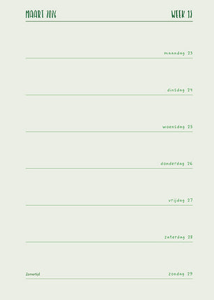 Edicola De Groene Tuin Agenda 2026
