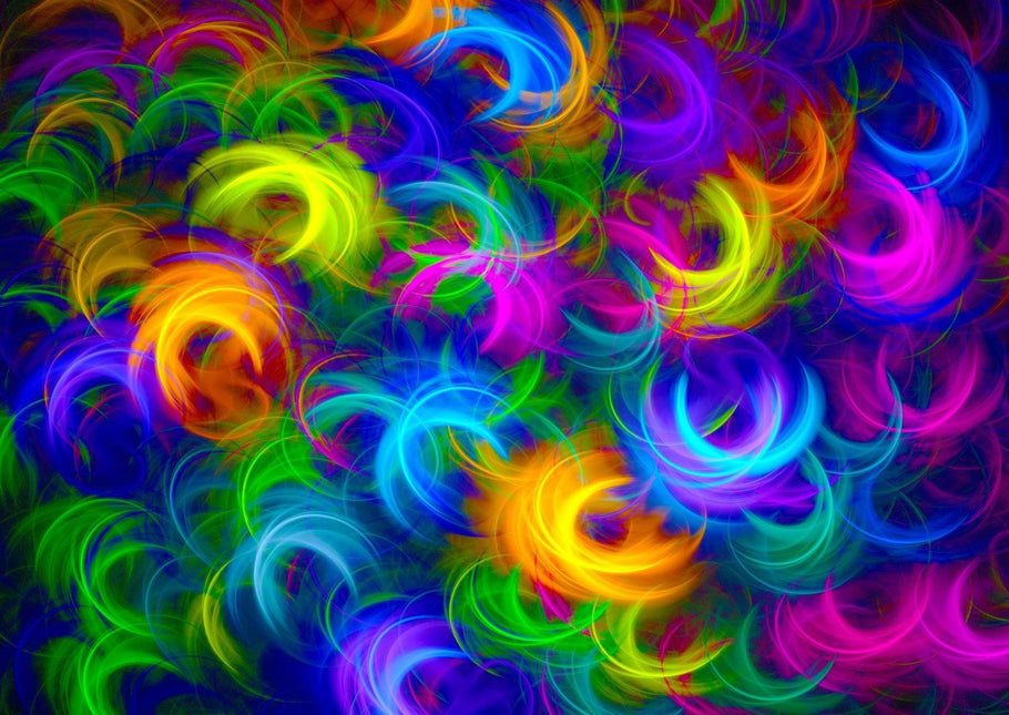 Enjoy Abstract Neon Feathers Puzzel 1000 Stukjes
