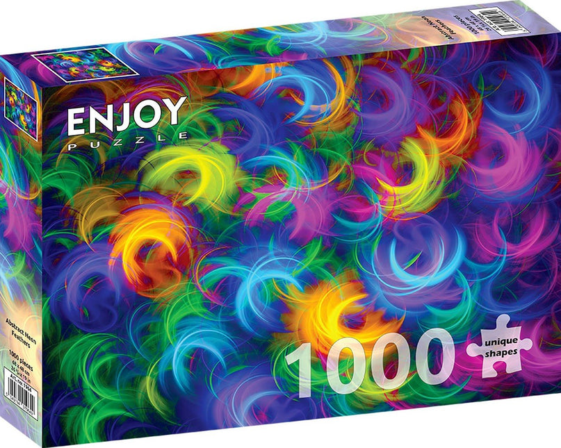 Enjoy Abstract Neon Feathers Puzzel 1000 Stukjes