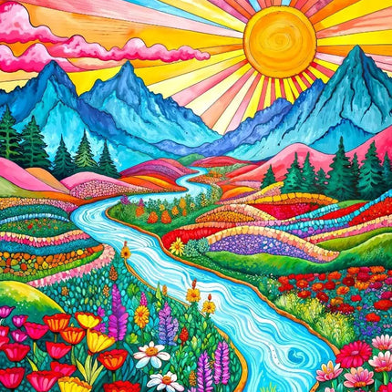 Enjoy Colorful Highlands Puzzel 1000 Stukjes