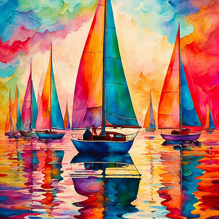 Enjoy Colorful Sailboats Puzzel 1000 Stukjes