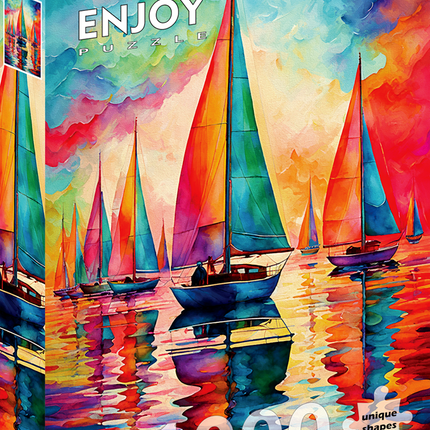 Enjoy Colorful Sailboats Puzzel 1000 Stukjes