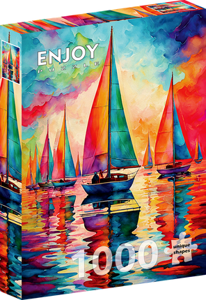 Enjoy Colorful Sailboats Puzzel 1000 Stukjes