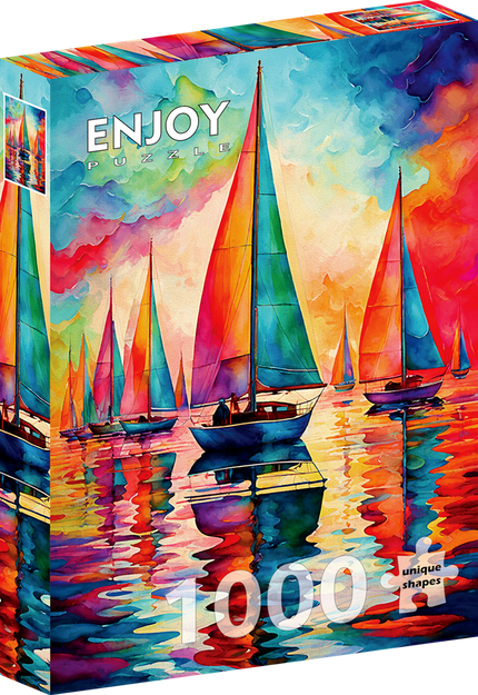 Enjoy Colorful Sailboats Puzzel 1000 Stukjes