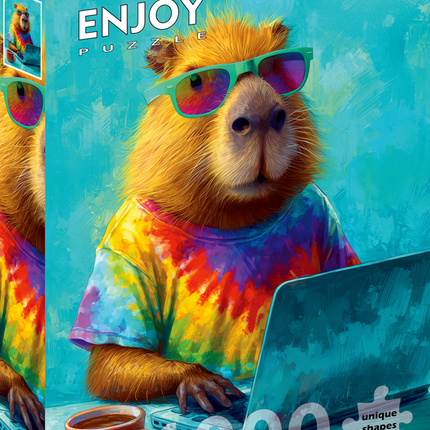 Enjoy Cool Capybara Puzzel 1000 Stukjes