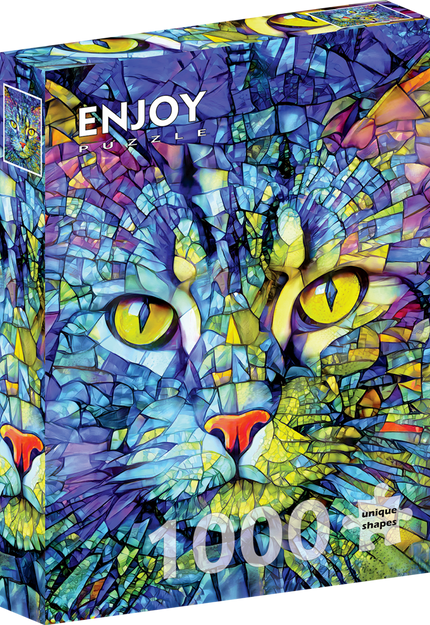 Enjoy Fiona the Stained Glass Cat Puzzel 1000 Stukjes