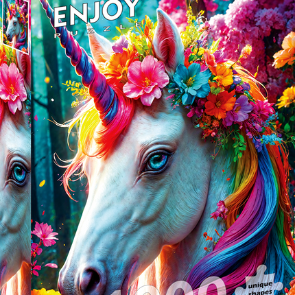 Enjoy Floral Unicorn Puzzel 1000 Stukjes