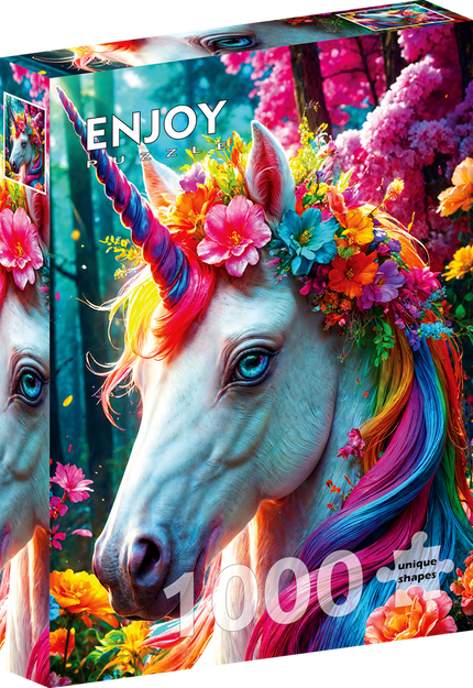Enjoy Floral Unicorn Puzzel 1000 Stukjes