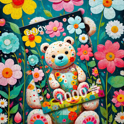 Enjoy Flower Teddy Bear Puzzel 1000 Stukjes