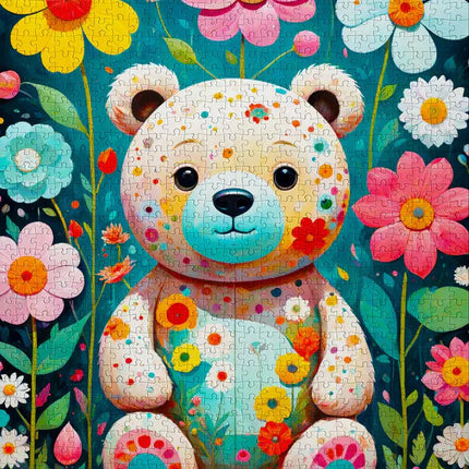 Enjoy Flower Teddy Bear Puzzel 1000 Stukjes