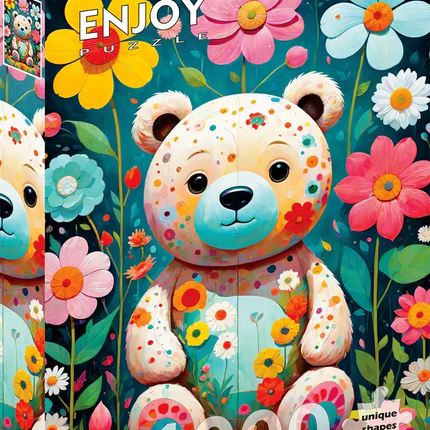Enjoy Flower Teddy Bear Puzzel 1000 Stukjes