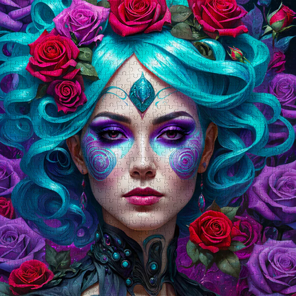 Enjoy Gothic Flowers Portrait Puzzel 1000 Stukjes