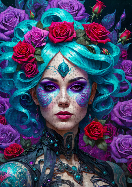 Enjoy Gothic Flowers Portrait Puzzel 1000 Stukjes