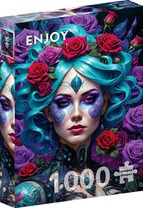 Enjoy Gothic Flowers Portrait Puzzel 1000 Stukjes